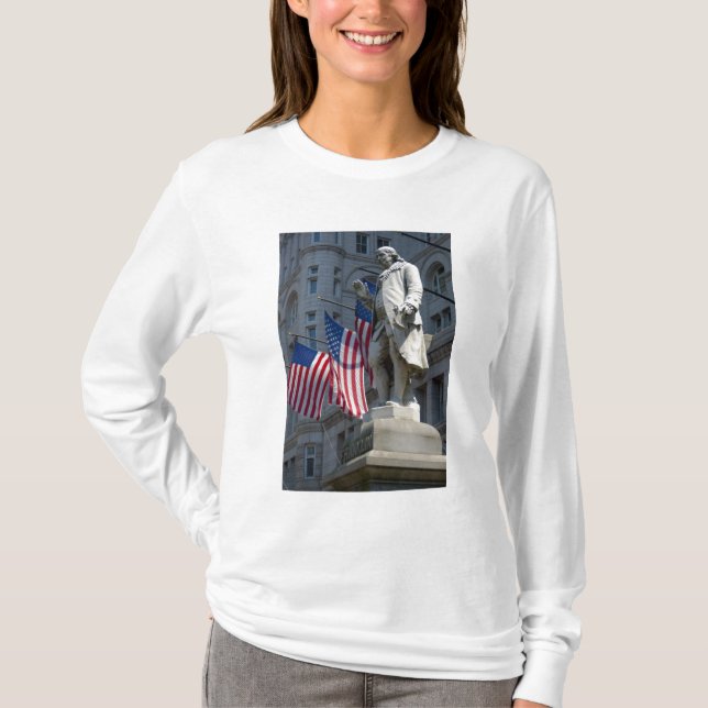 Camiseta Estátua de Benjamin Franklin em Washington, DC (Frente)