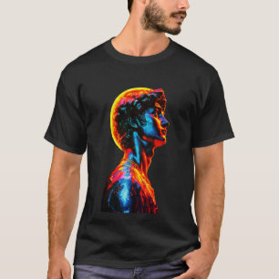 Camiseta Estátua de David em Neon