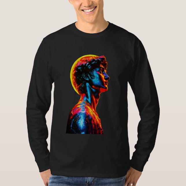 Camiseta Estátua de David em Neon (Frente)