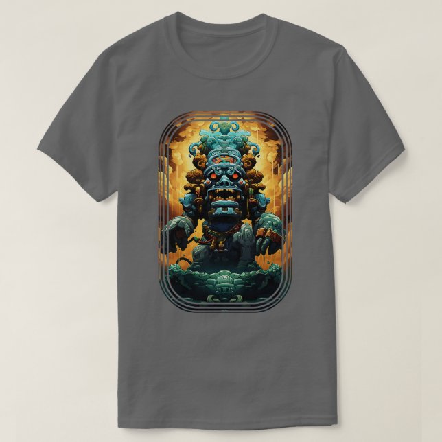 Camiseta Estátua de Deus maia (Frente do Design)