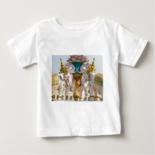 Camiseta Estátua de elefantes cor-de-rosa Bangkok Tailândia