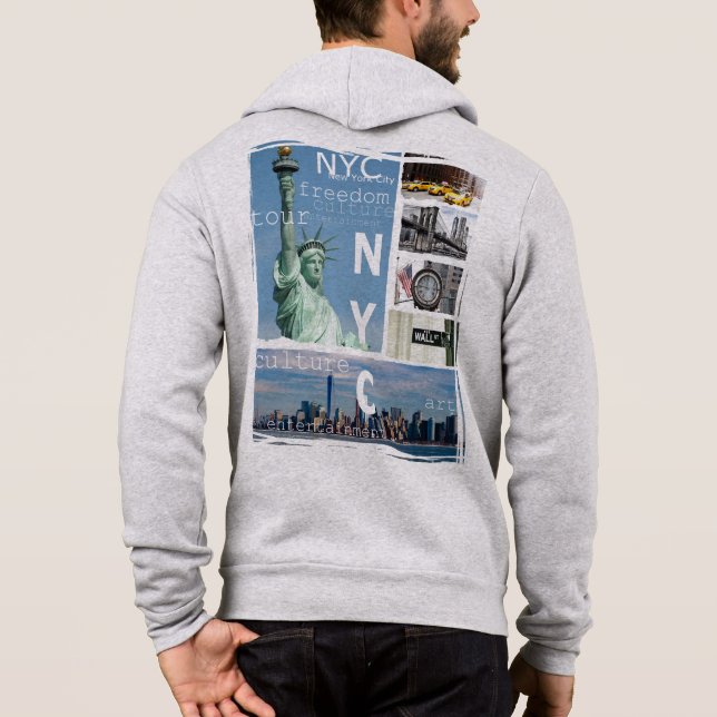 Camiseta Estátua de Liberdade Nova Iorque Personalizada Nyc (Verso)