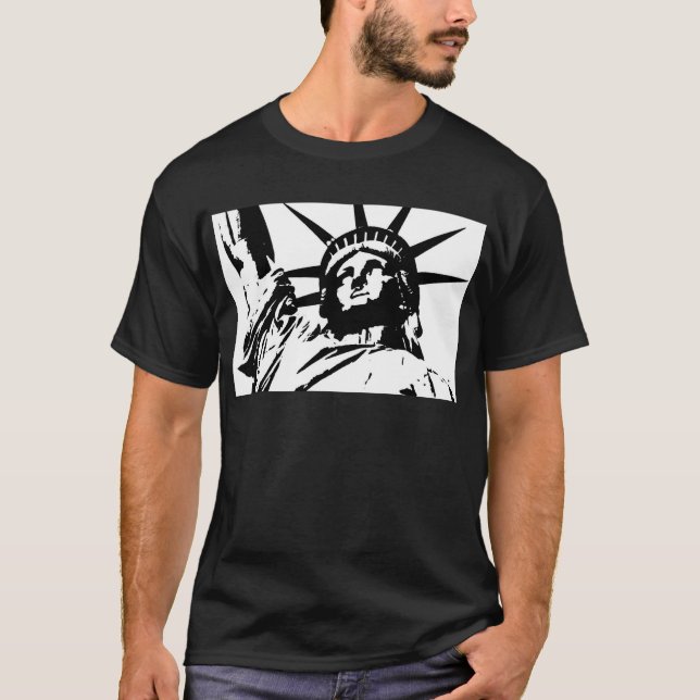 Camiseta Estátua de pop Art da Liberdade (Frente)