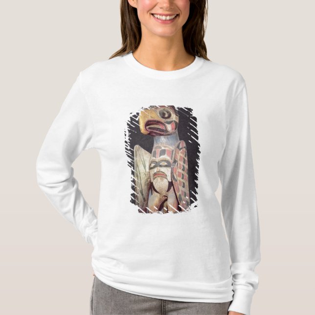 Camiseta Estátua de "Thunderbird" do Haida (madeira (Frente)
