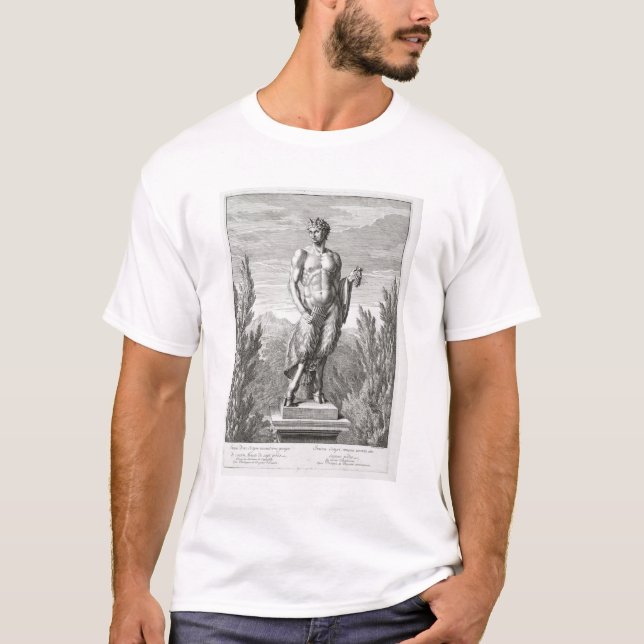 Camiseta Estátua de um Satyr que guardara um grupo de uvas, (Frente)