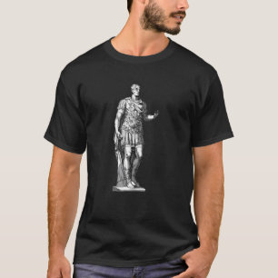 Camiseta Estátua do Imperador Júlio César Linha Arte Homem