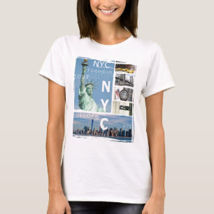 Camiseta Estátua do Nova Iorque Personalizado Manhattan Nyc