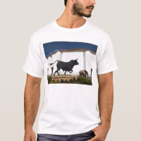 Estátua do touro e cavalo espanhol
