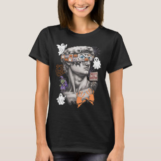 Camiseta Estátua Grega Assustadora de Halloween, Arte Cláss