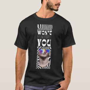 Camiseta estátua grega com design de ilustração
