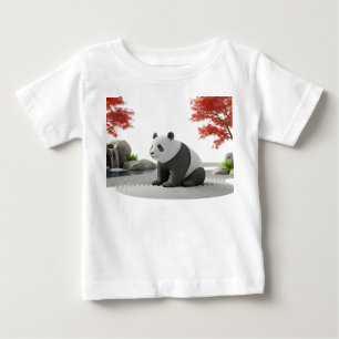 Camiseta Estátua Mágica de Panda Despertando no Jardim Zen