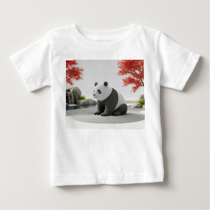 Camiseta Estátua Mágica de Panda Despertando no Jardim Zen