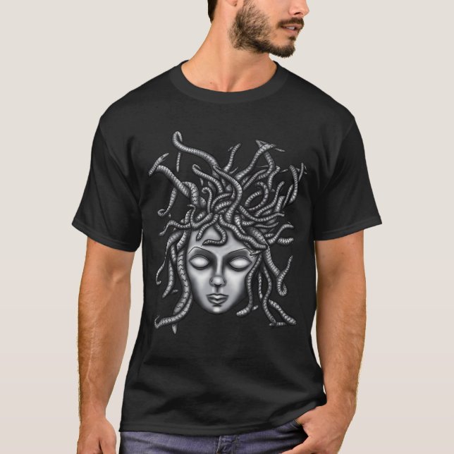 Camiseta Estátua Medusa, Escultura Grega, Mitologia (Frente)