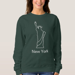Camiseta Estátua Nova Iorque da Liberdade Branca Moderna