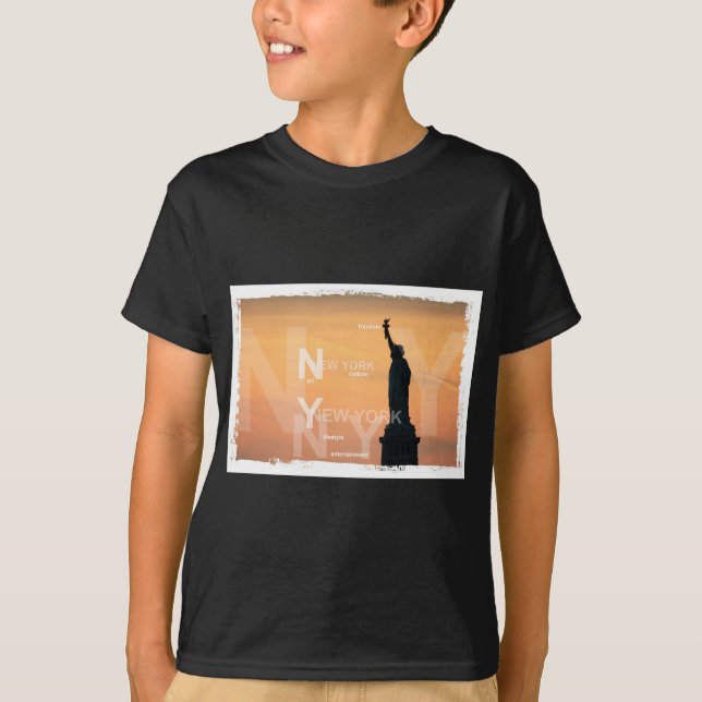 Camiseta estátua Nova Iorque da liberdade nos eua (Frente)