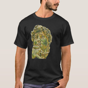 Camiseta Estátua Romana Itália Antiga Abstrata Professor 12
