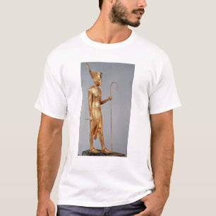 Camiseta Estatueta do rei que veste a coroa vermelha de
