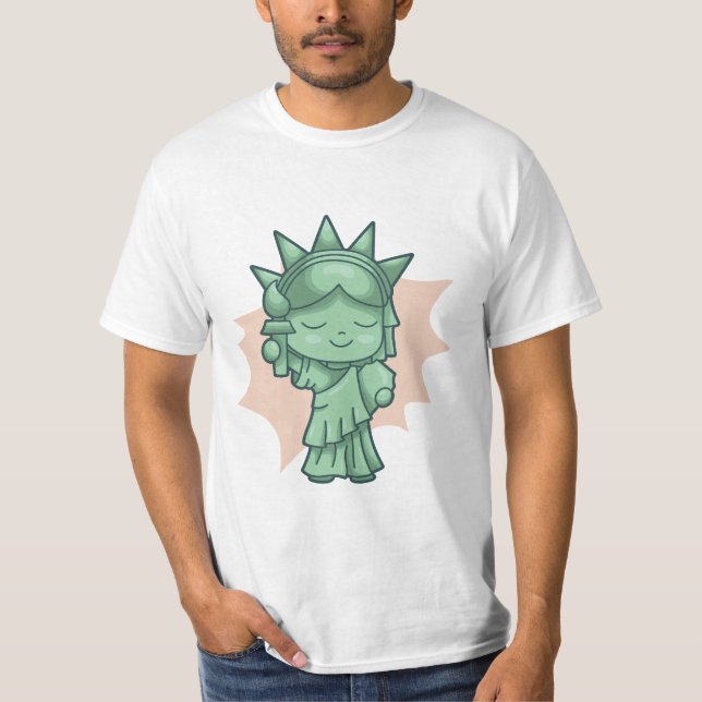 CAMISETA ESTATUTO DE CHIBI DA LIBERDADE NOVA IORQUE (Frente)