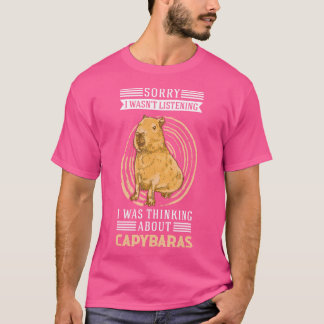 Camiseta Estava Pensando Em Capybaras