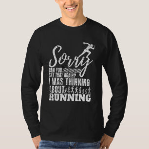 Camiseta Estava Pensando Em Correr Maratona Correndo
