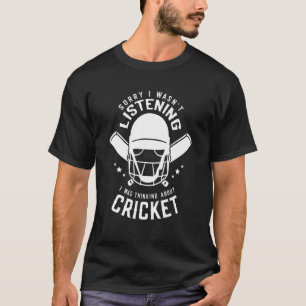 Camiseta Estava Pensando Em Cricket Cricket Cricket Pla