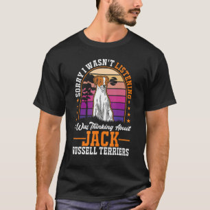 Camiseta Estava pensando em Jack Russell Terriers