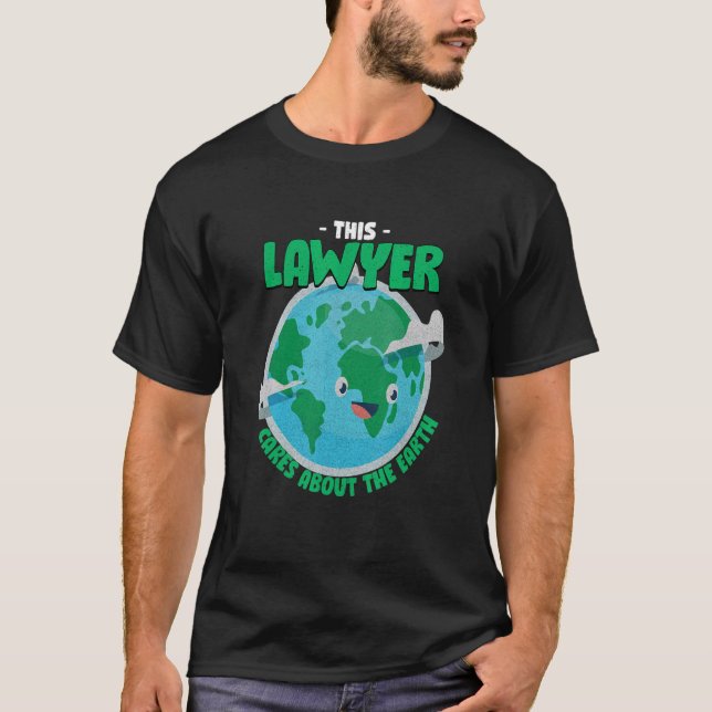 Camiseta Este Advogado Se Preocupa Com A Natureza Da Terra  (Frente)