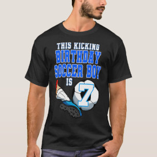 Camiseta Este Aniversário É 7 Tema De Futebol Birthda