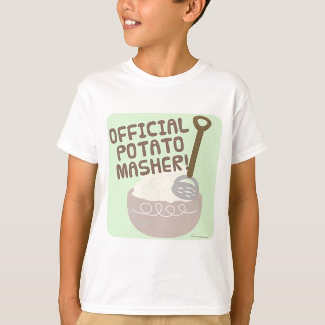 Camiseta Este ano, a masher oficial de batata (Frente)