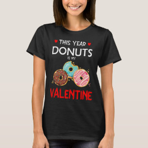 Camiseta Este Ano, Donuts É Meu Namorado Engraçado Doughnut