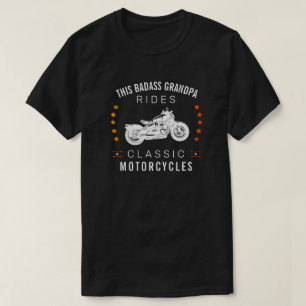Camiseta Este Avô Ruim Dirige As Estrelas De Motociclos Cl