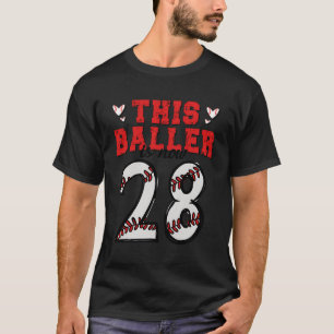 Camiseta Este Baller Está Agora 28 Beisebol Engraçado 28º A