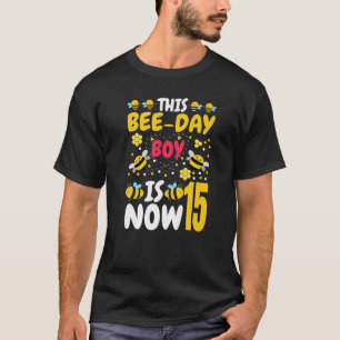 Camiseta Este Bee Day Boy Agora Tem 15 15 Festa de aniversá