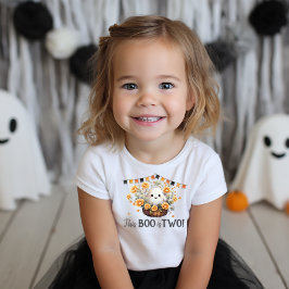 Camiseta Este Boo é Dois Aniversário Fantasma Fofo