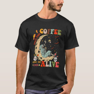 Camiseta Este Café Me Faz Parecer Vivo Ceifador