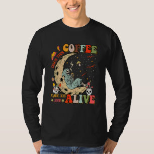 Camiseta Este Café Me Faz Parecer Vivo Ceifador