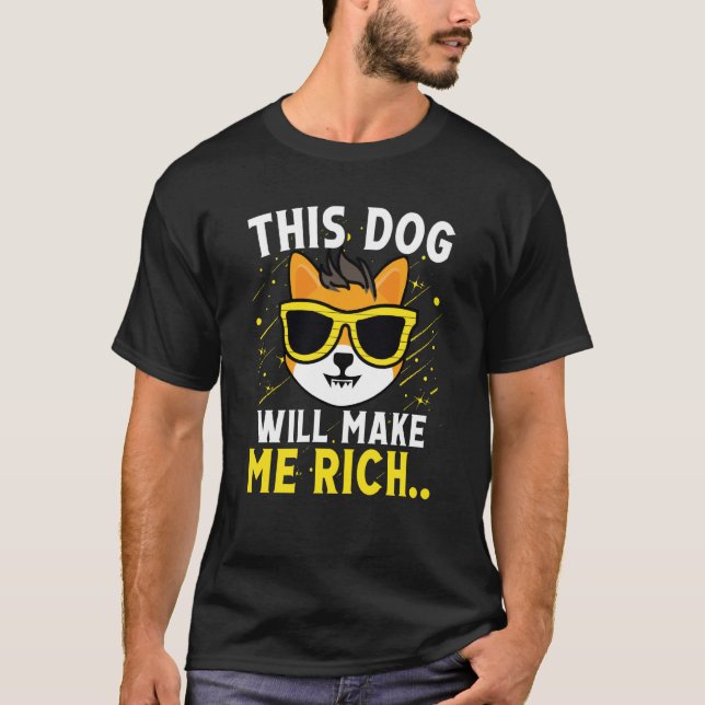 Camiseta Este Cão vai te Enriquecer Criptomoeda Cripto (Frente)