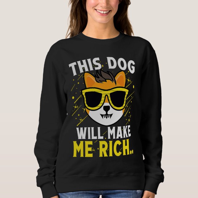 Camiseta Este Cão vai Torná-lo Rico Criptomoeda Cripto (Frente)