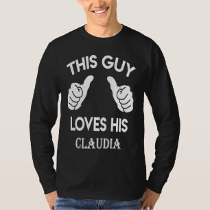 Camiseta Este cara ama seu Aniversário de CLAUDIA