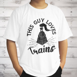 Camiseta Este Cara Ama Trens Amante de Ferrovias Piada de T