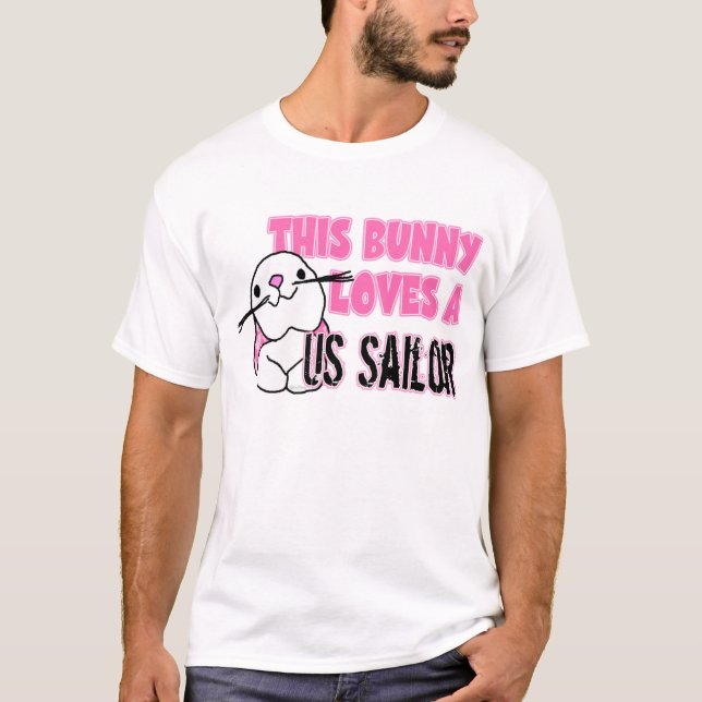 Camiseta Este coelho ama o marinheiro dos E.U. (Frente)
