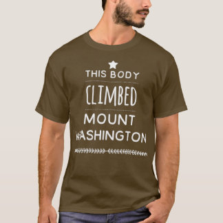 Camiseta Este Corpo Escalou o Design do Monte Washington