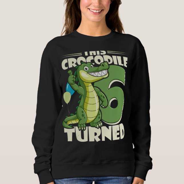 Camiseta Este Crocodilo Transformou-Se Em Um Garoto De 6 An (Frente)