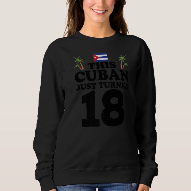 Camiseta Este Cubano Acabou De Transformar 18 Cubano 18º Na (Frente)
