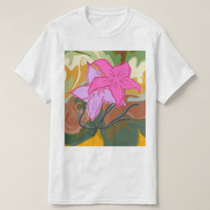 Camiseta Este design de arte floral abstrata combina suave 