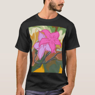 Camiseta Este design de arte floral abstrata combina uma in