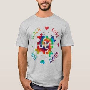 Camiseta Este Design De Consciência Autismo Possui Um Cora