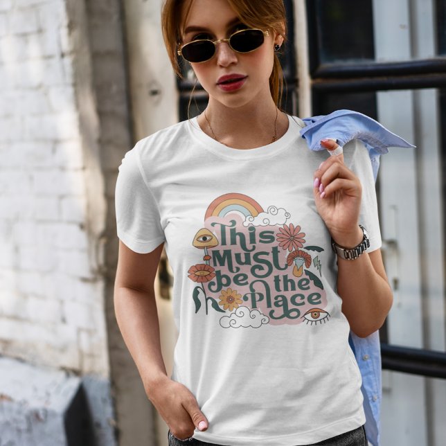 Camiseta Este Deve Ser O Lugar Boho Floral (Criador carregado)