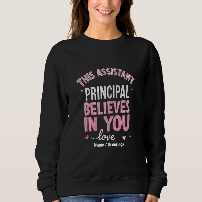 Camiseta Este Diretor Assistente Acredita Na Sua Escola (Frente)