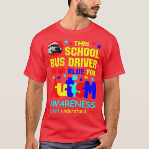 Camiseta Este driver de barramento escolar Veste azul para